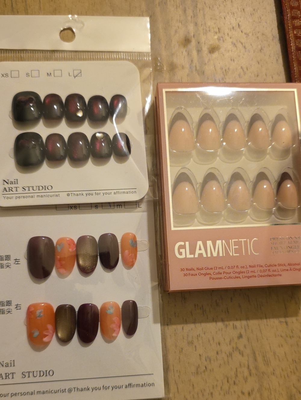 Glamnetic Nude Press-On Nails – Neutral Almond Set